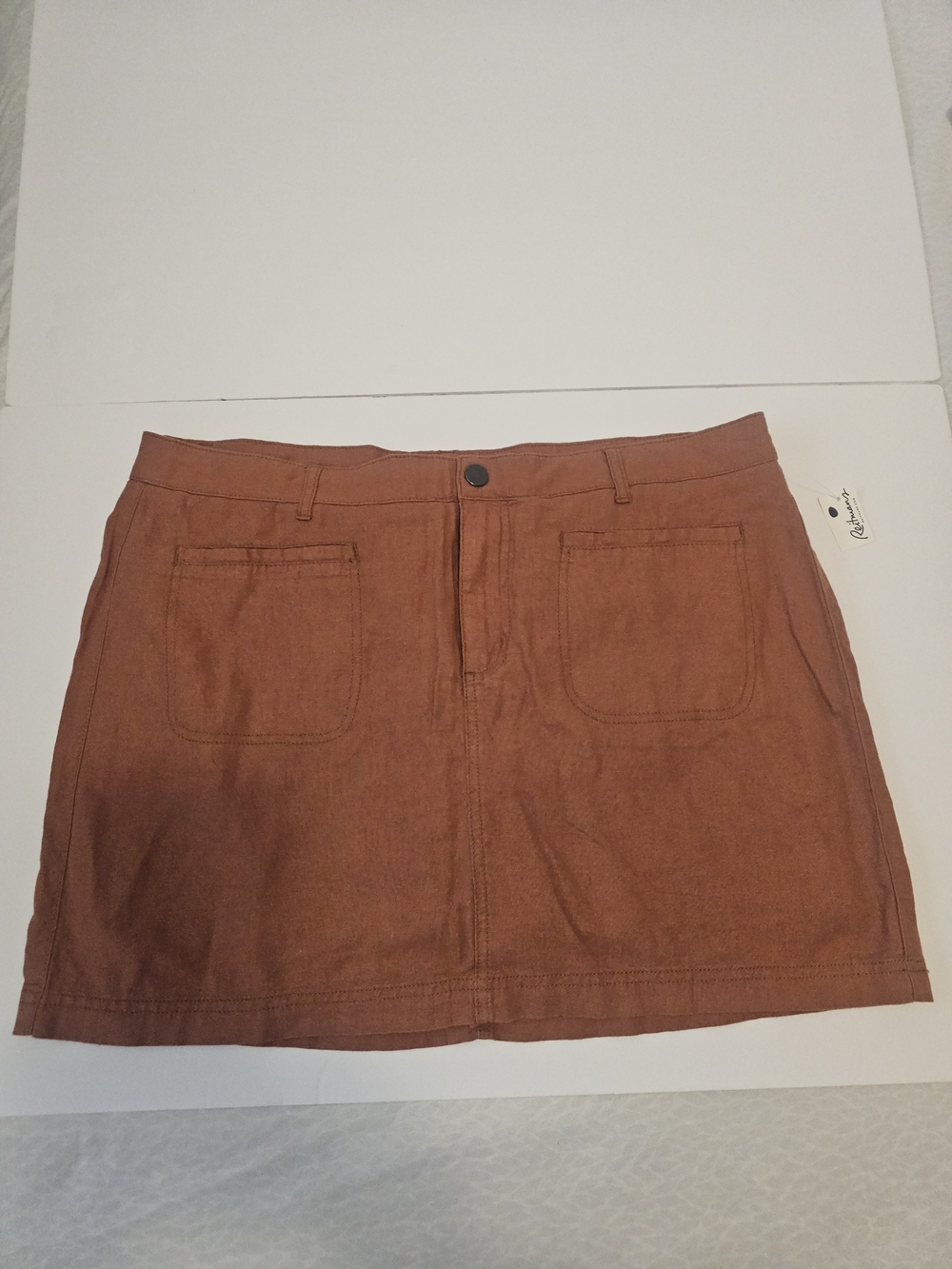 Reitmans Linen Blend Skort Burnt Orange Sz 18 NWT - Picture 2 of 12